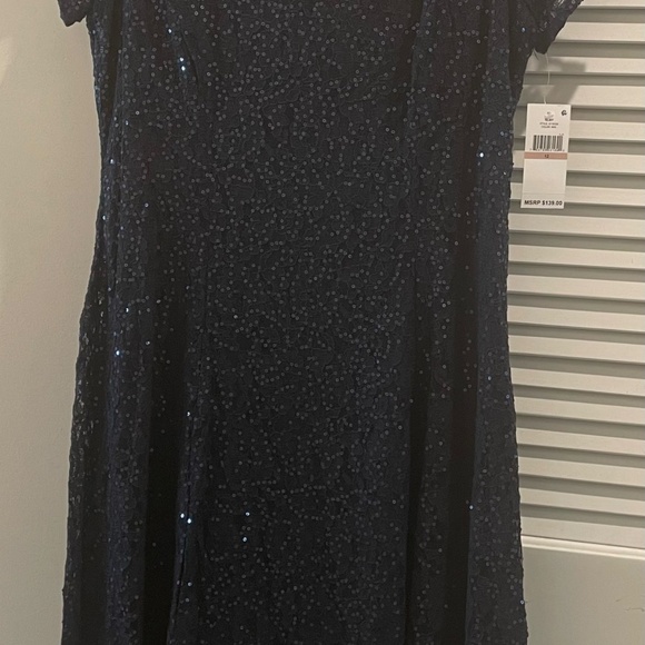NWT SLNY Sequin Lace Midi Dress - Picture 4 of 10
